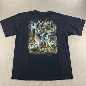 Vintage Spencer Williams Silkmasters‎ Wolf Pack Graphic T Shirt Ogdensburg NY